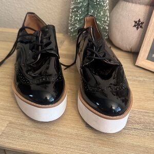 Madden Girl Black Patent Platform Shoes